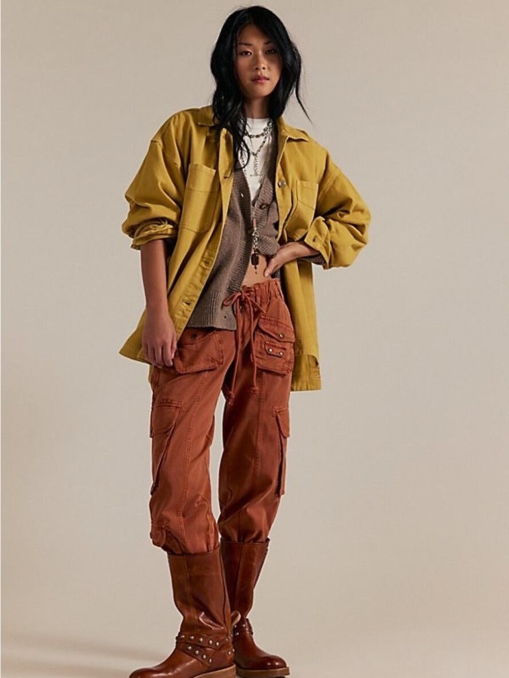 Free People:Tahiti Cargo Pant|Cinnamon| NWT